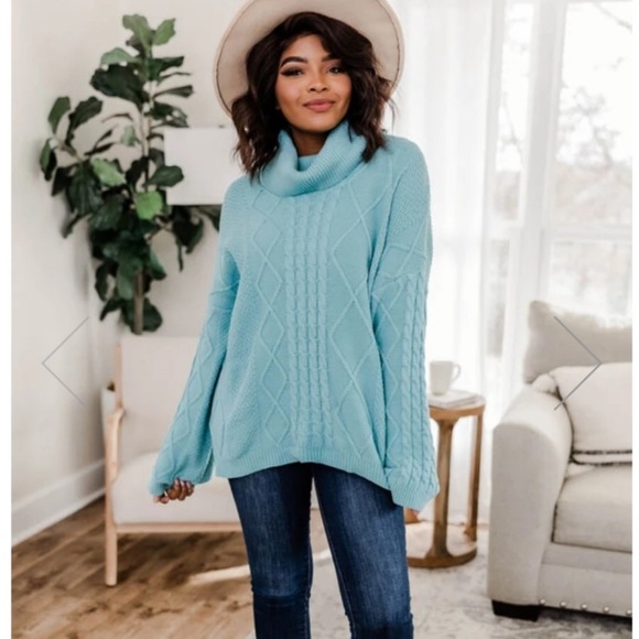 Pink Lily Eternal Happiness Turtleneck Sweater - Picture 2 of 8